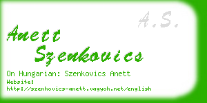 anett szenkovics business card